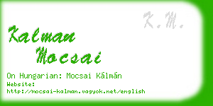 kalman mocsai business card